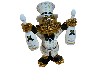 Dagobert Duck Beeld, Lior24, Wit / Goud / Zwart
